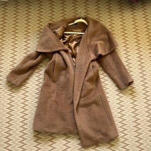 VERY warm DKNY Faux fur long winter coat. Size 12.